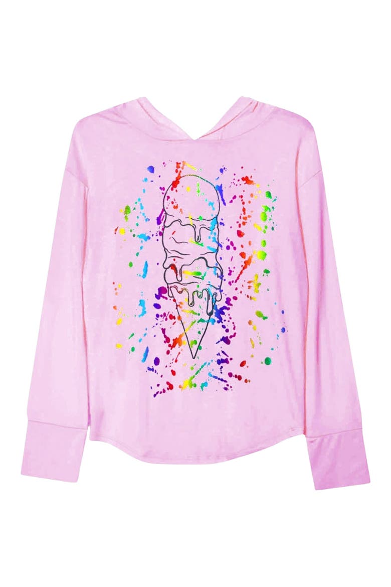 Kids' Graphic Hoodie, Main, color, PINK ICE CREAM