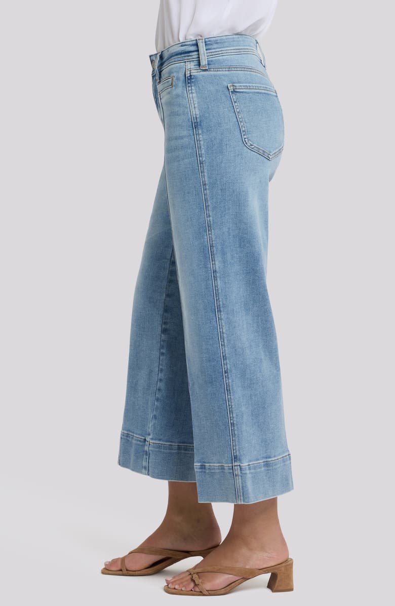 NYDJ Teresa Seamed Ankle Wide Leg Jeans, Alternate, color, Mist Springs