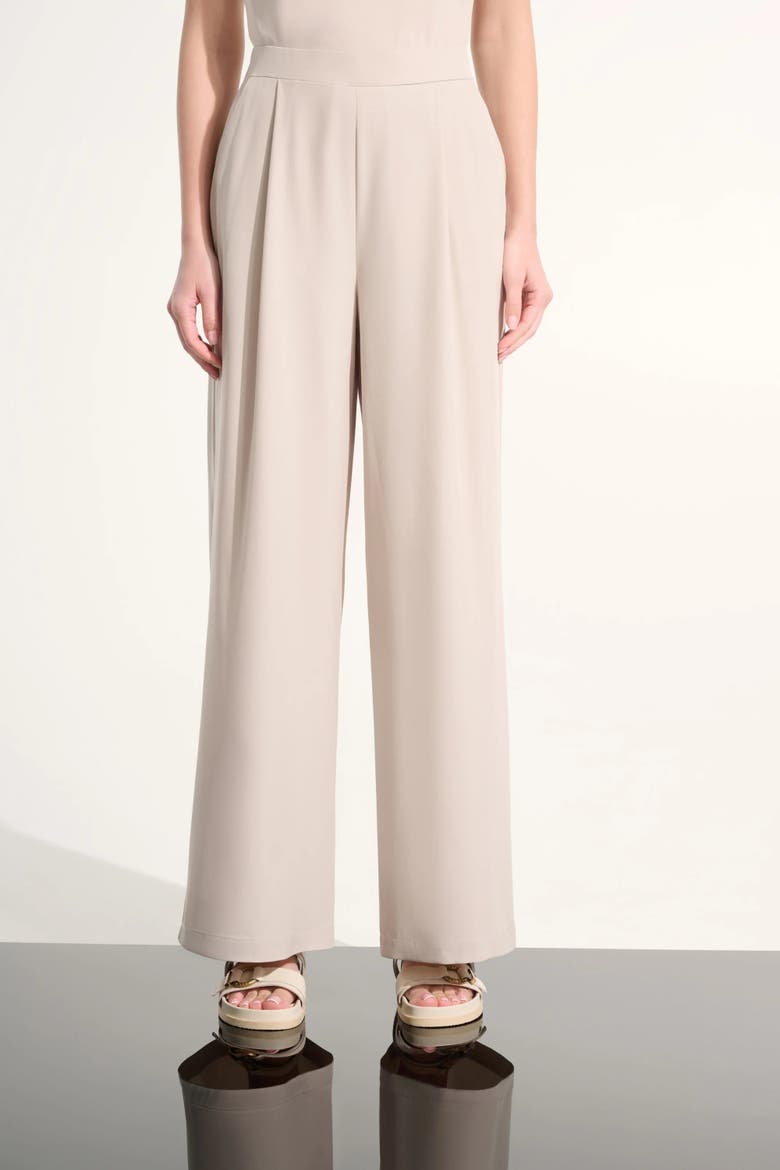 Stretch Woven Pull-On Wide Leg Pants, Main, color, Moonstone