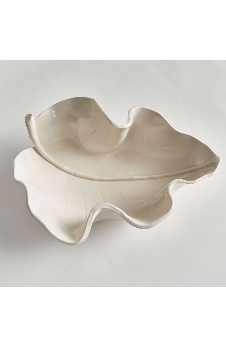 Napa Home & Garden Moricento Leaf Sculpture, Alternate, color, White