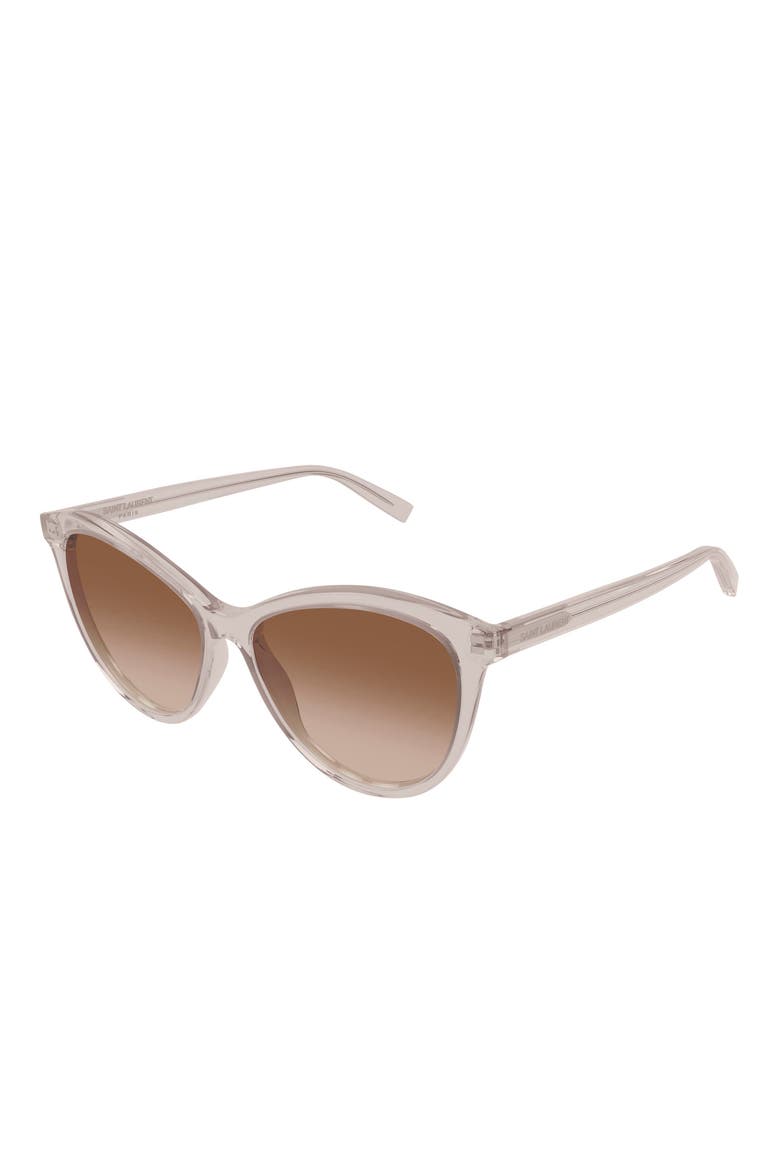 57mm Cat Eye Sunglasses, Alternate, color, BEIGE