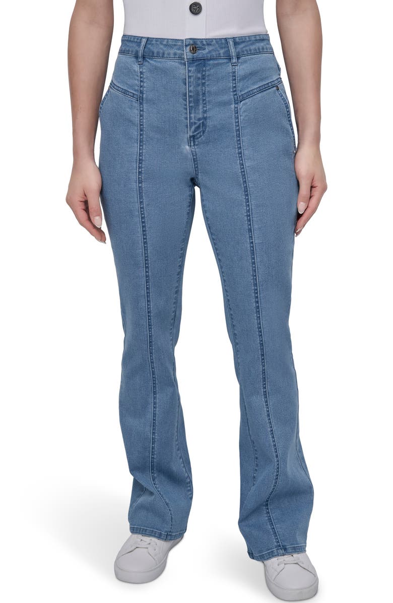 DKNY Seam Front Kick Flare Jeans, Main, color,