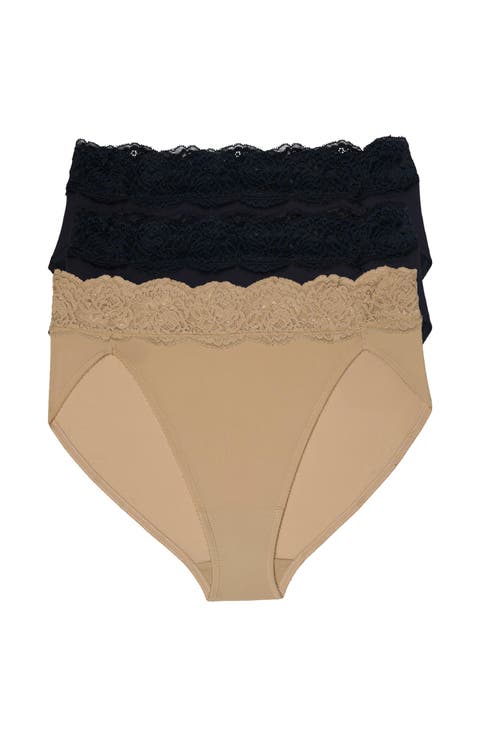 Divine Lace Trim French Cut Brief 3-Pack