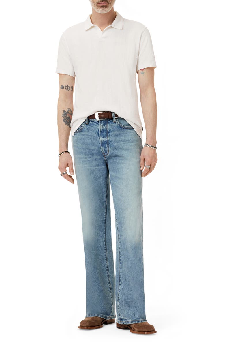 John Varvatos Zion Jacquard Cotton Polo, Alternate, color, Salt