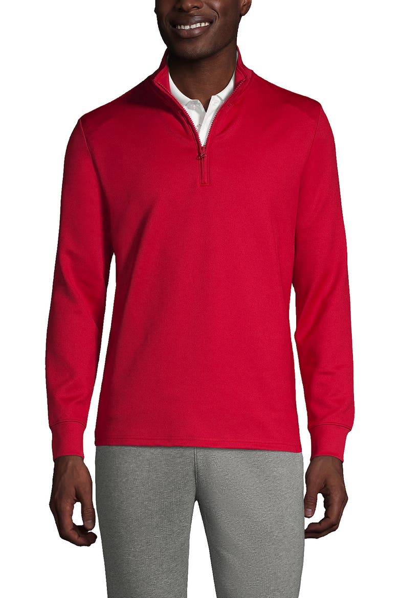 School Uniform  Quarter Zip Pullover, Main, color, Red