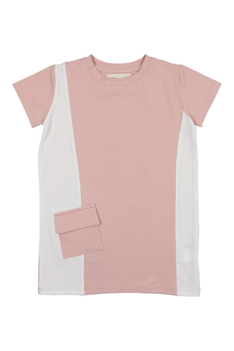 Kids' Colorblock Cotton Blend T-Shirt, Main, color, MAUVE/WHITE