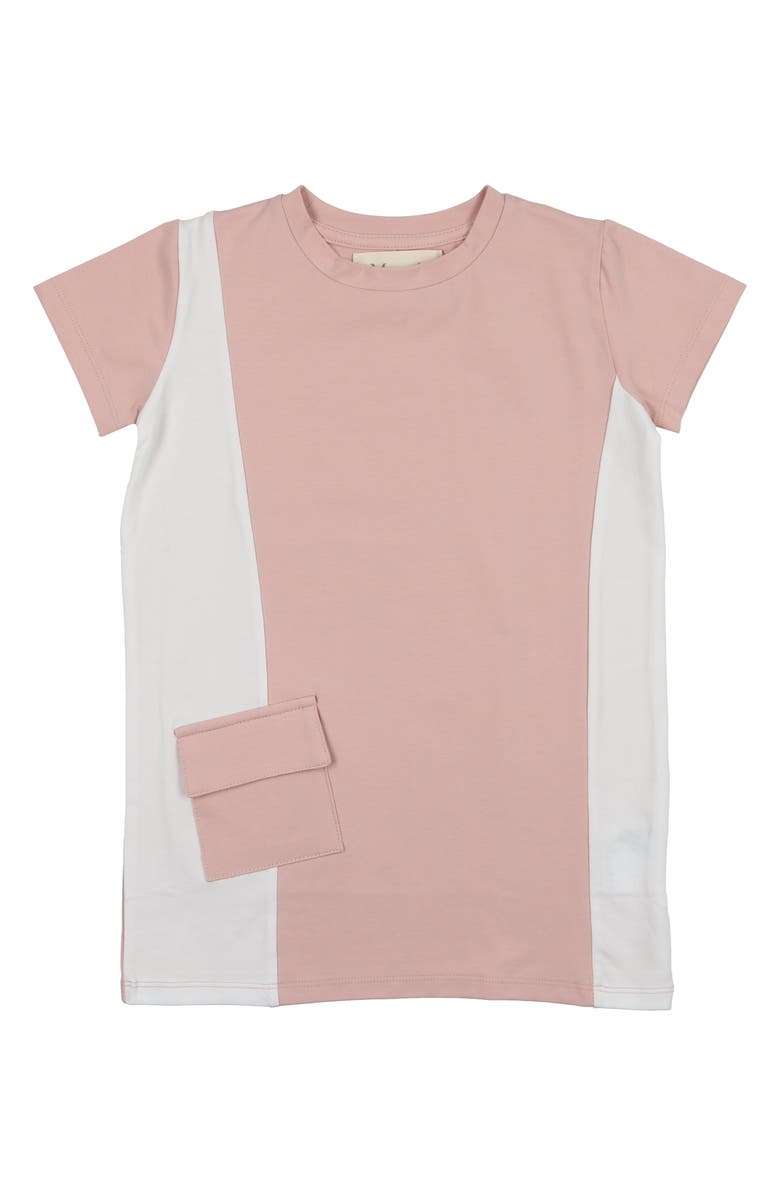 Manière Kids' Colorblock Cotton Blend T-Shirt, Main, color, Mauve/White