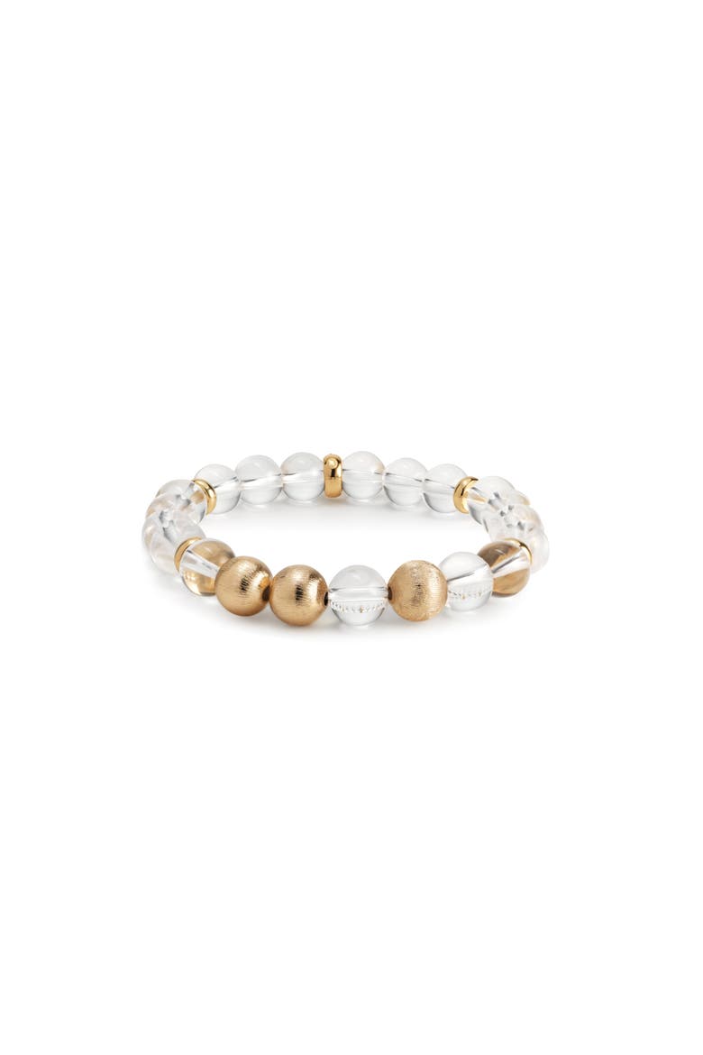 Eden Seed Dew Bracelet, Main, color, Gold & Crystal Clear"