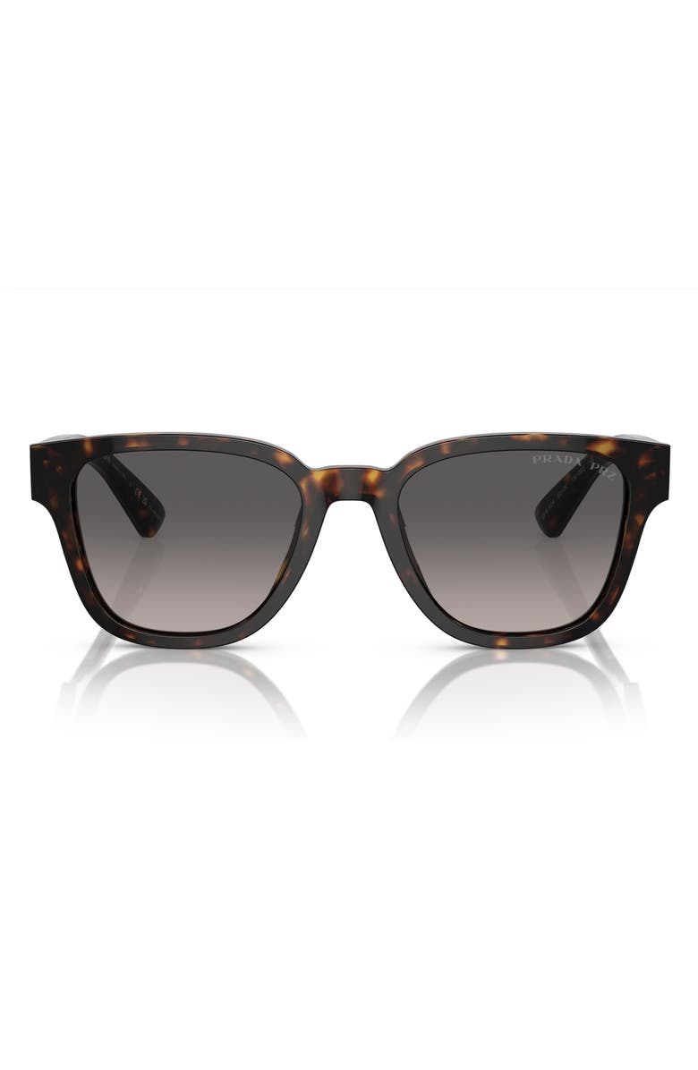 Prada 52mm Square Polarized Sunglasses, Main, color,