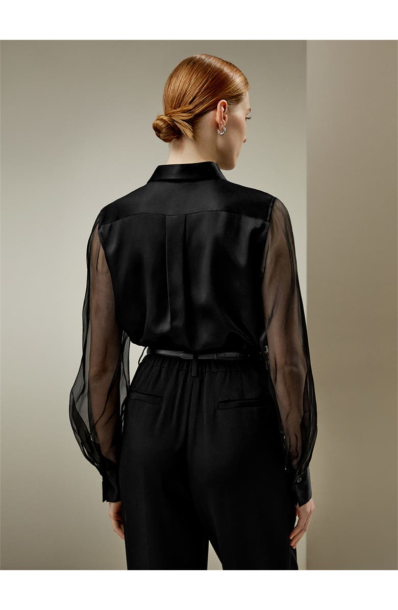 Lilysilk Ethereal Silk Shirt, Alternate, color, Black