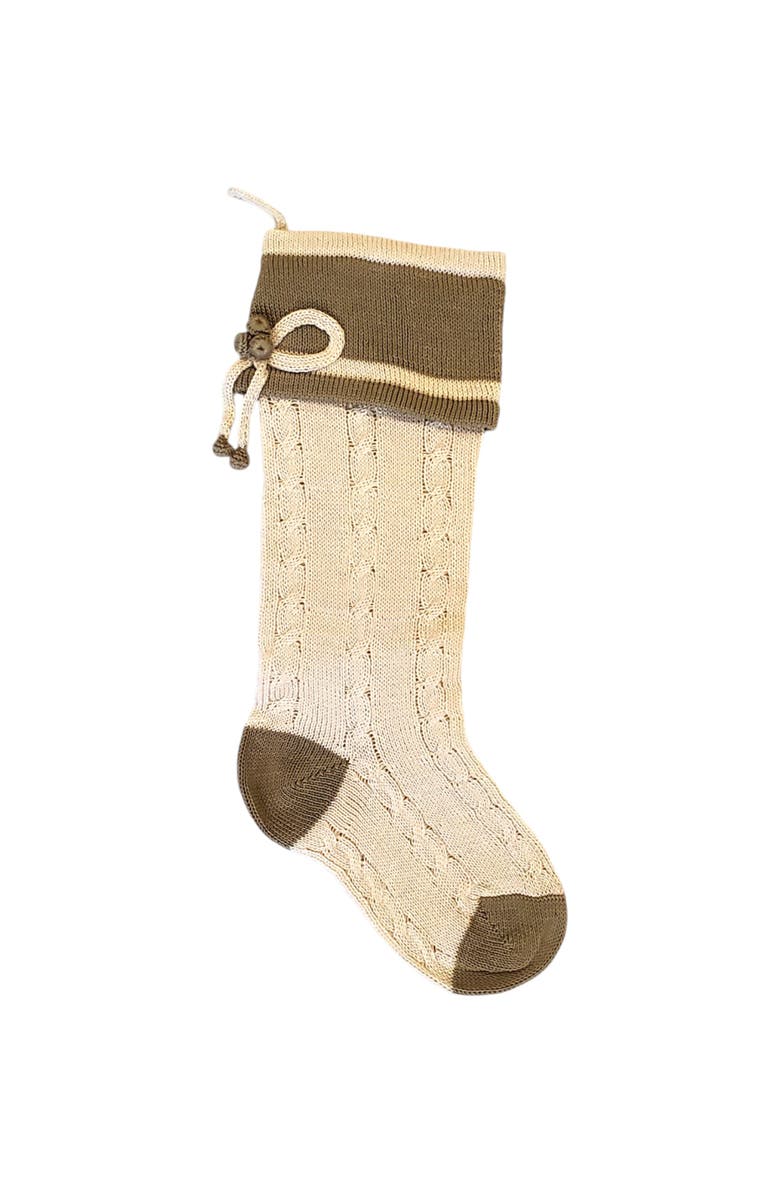 Melange Collection Ecru Cable-Knit Stocking, Main, color, Ivory