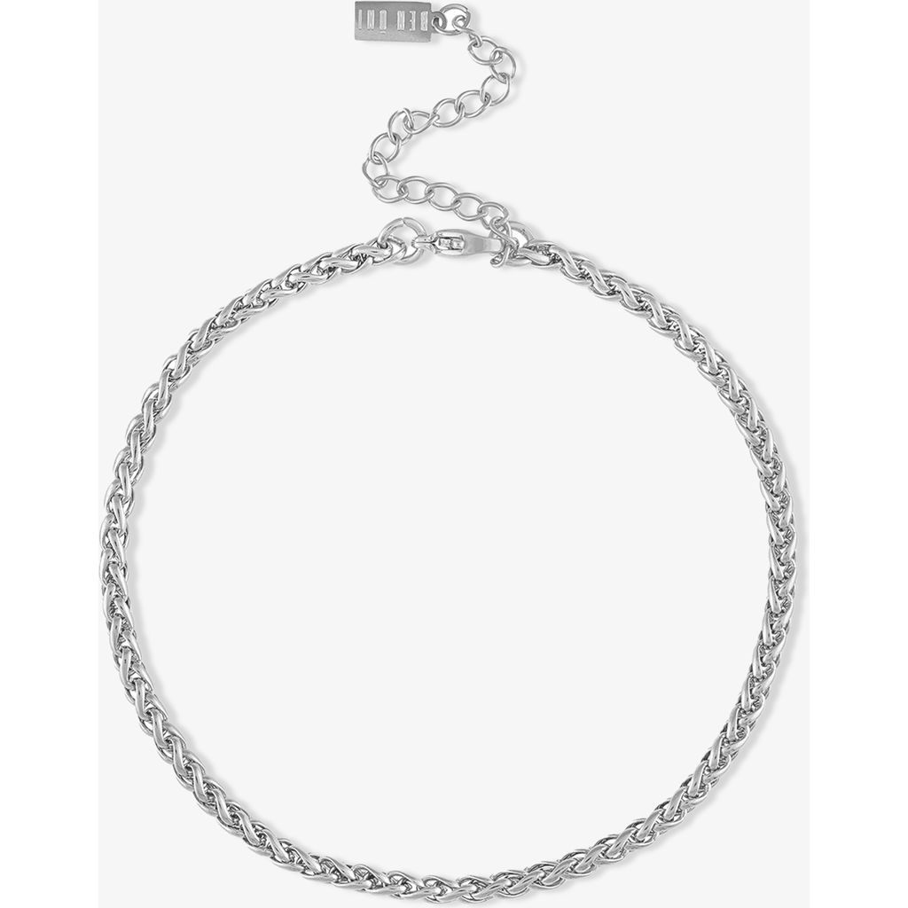 Ben Oni Wheat Chain Anklet In Silver