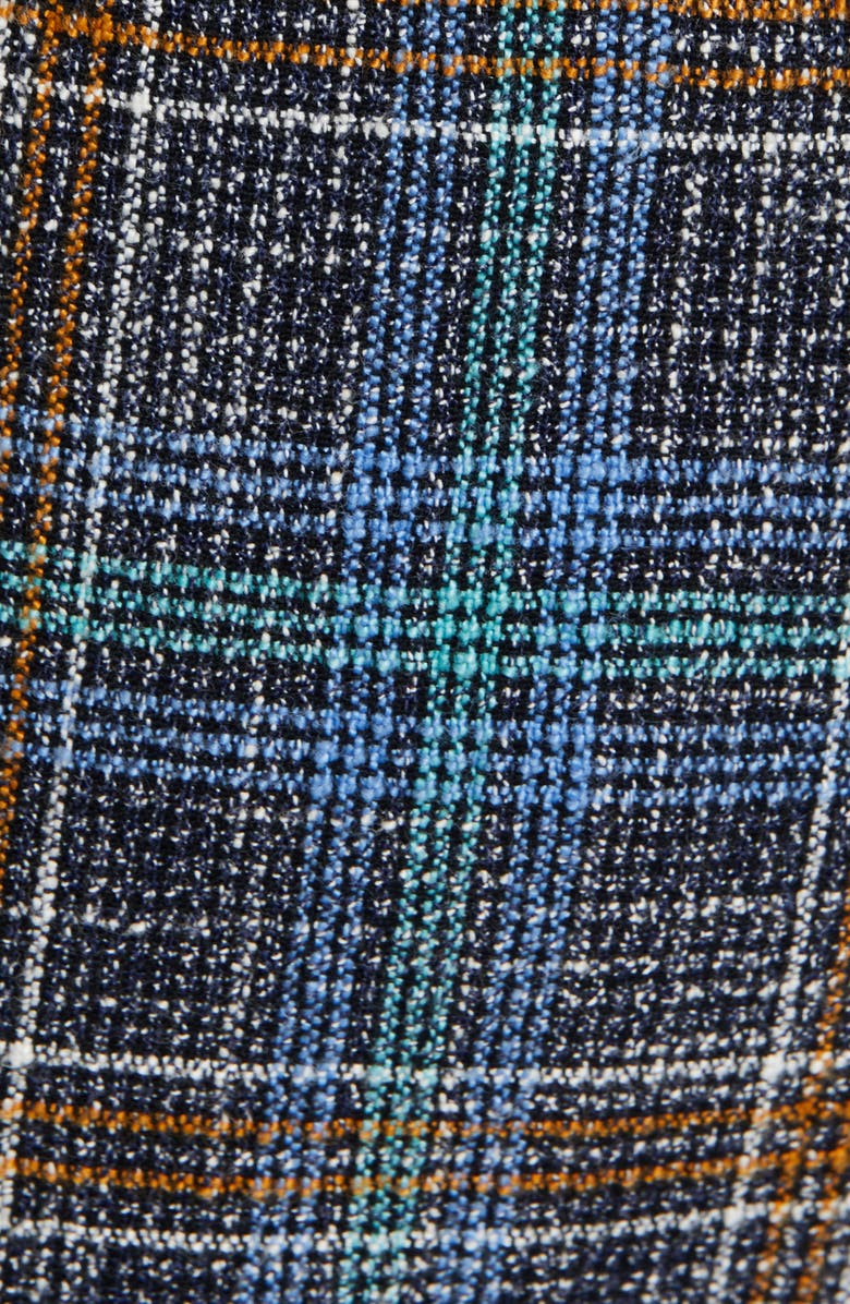 Veronica Beard Clerence Plaid Tweed High Waist Crop Paperbag Waist Pants, Alternate, color, 