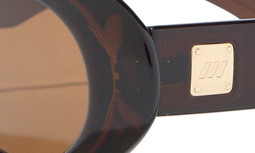 Le Specs Work It 53mm Polarized Oval Sunglasses In Brown