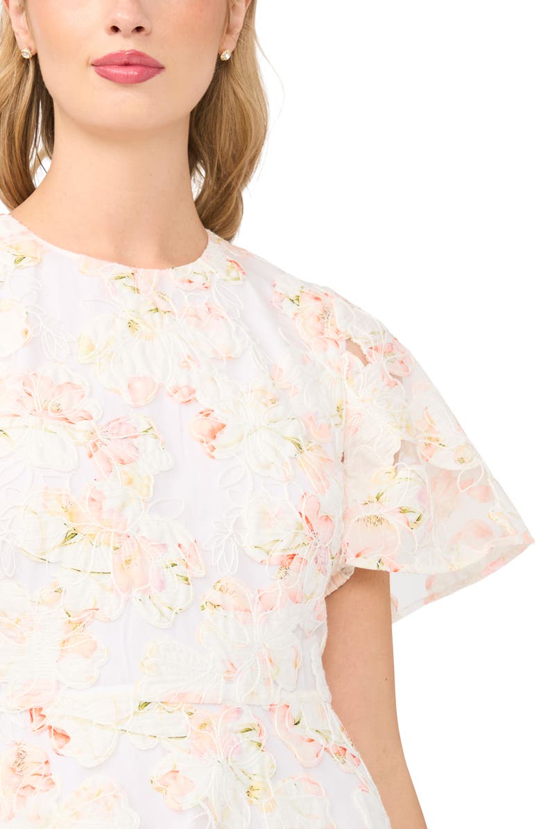 Ted Baker Natalia Floral Flare Midi Dress, Alternate, color, Rose Bisque