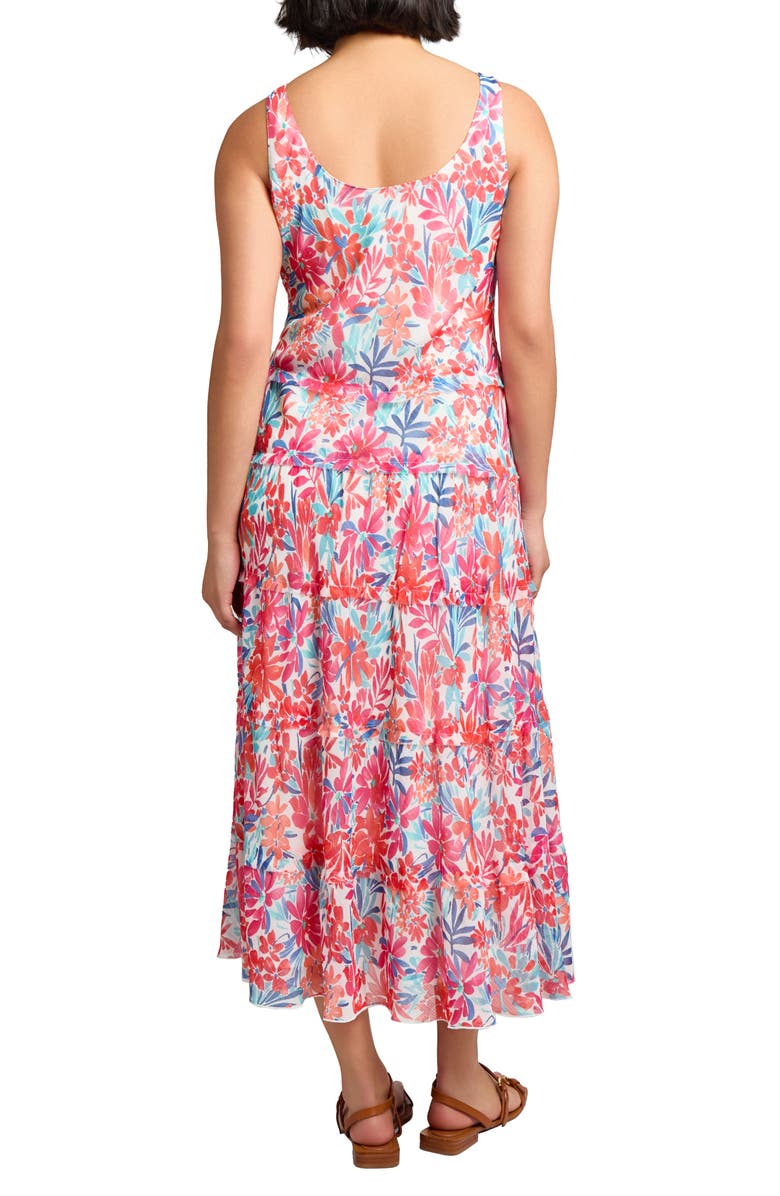 Jones New York Print Sleeveless Tiered Maxi Dress, Alternate, color, 