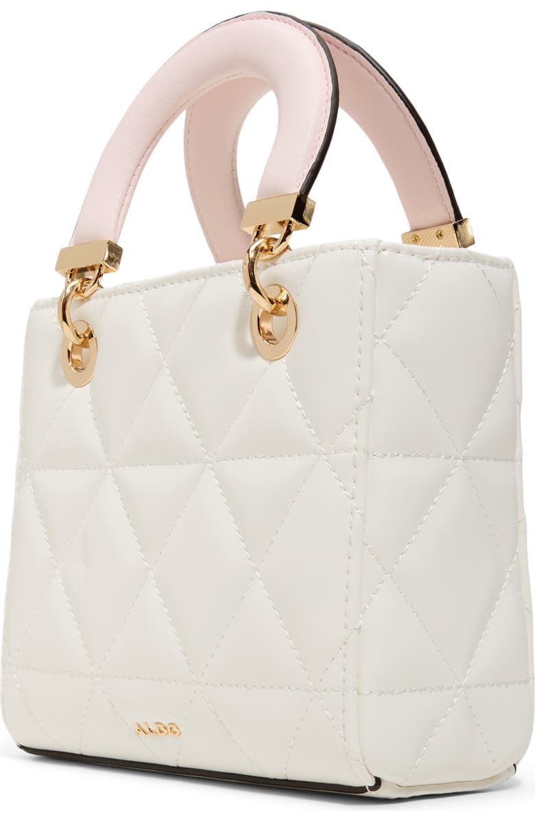 ALDO Florensee Quilted Faux Leather Top Handle Bag, Alternate, color,