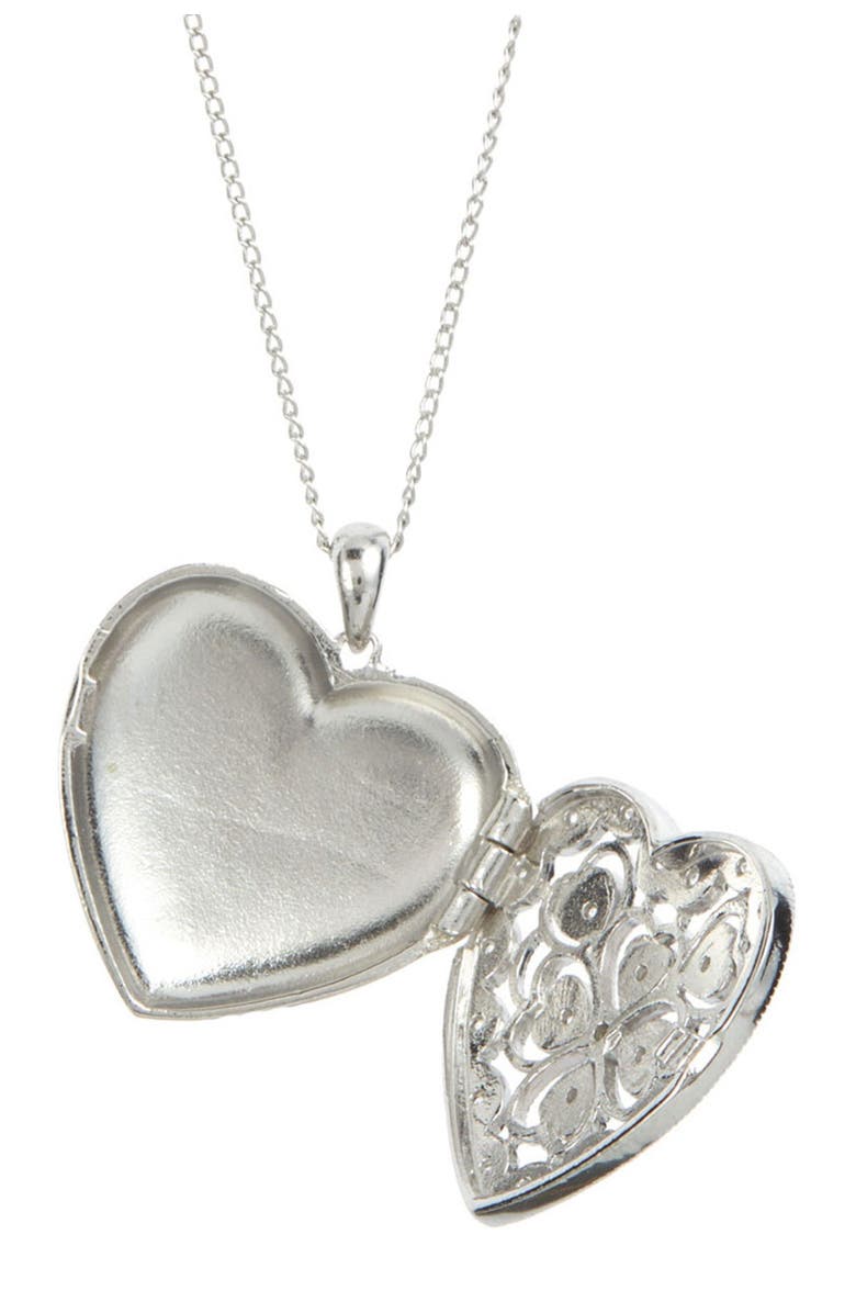 SAVVY CIE JEWELS Sterling Silver Locket Pendant Necklace, Alternate, color, 