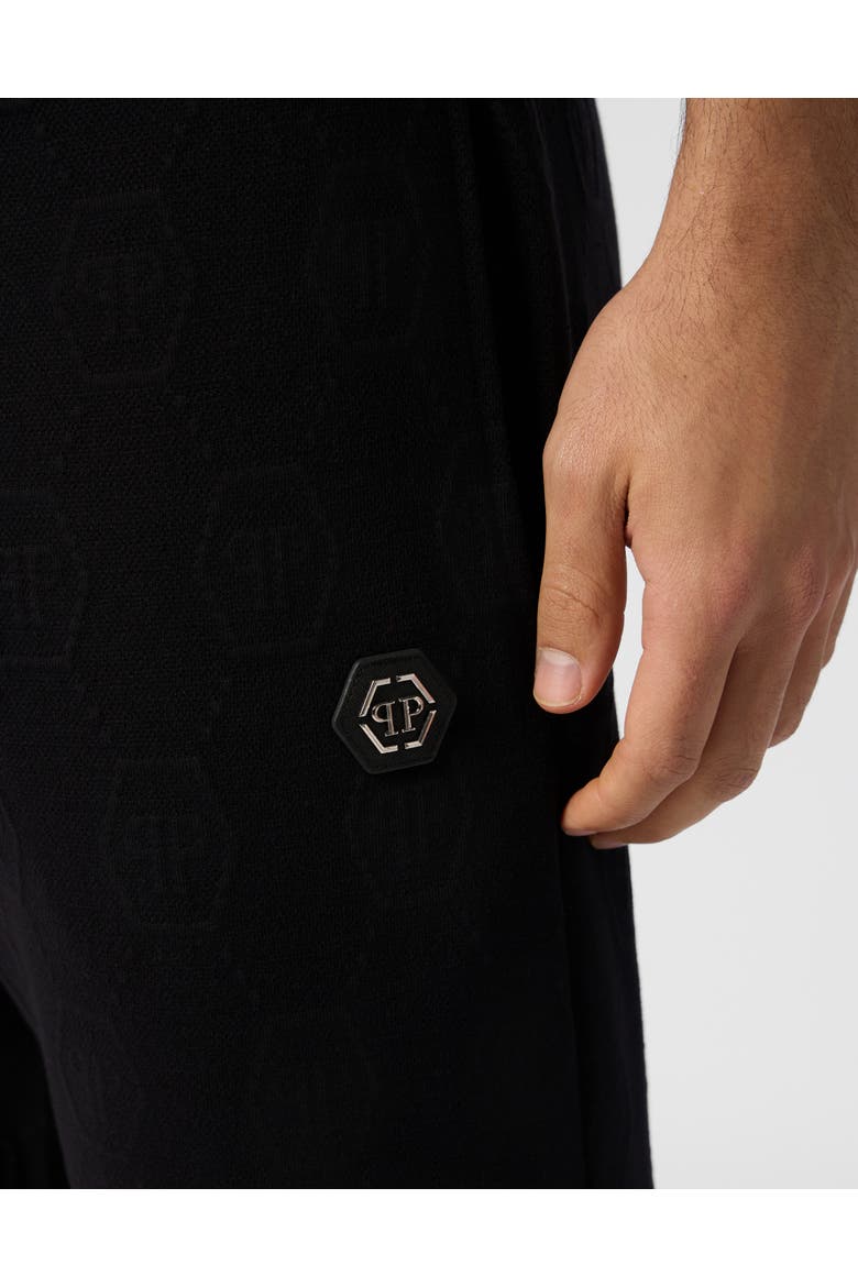 Jogging Pants Jacquard Monogram Men, Alternate, color, black