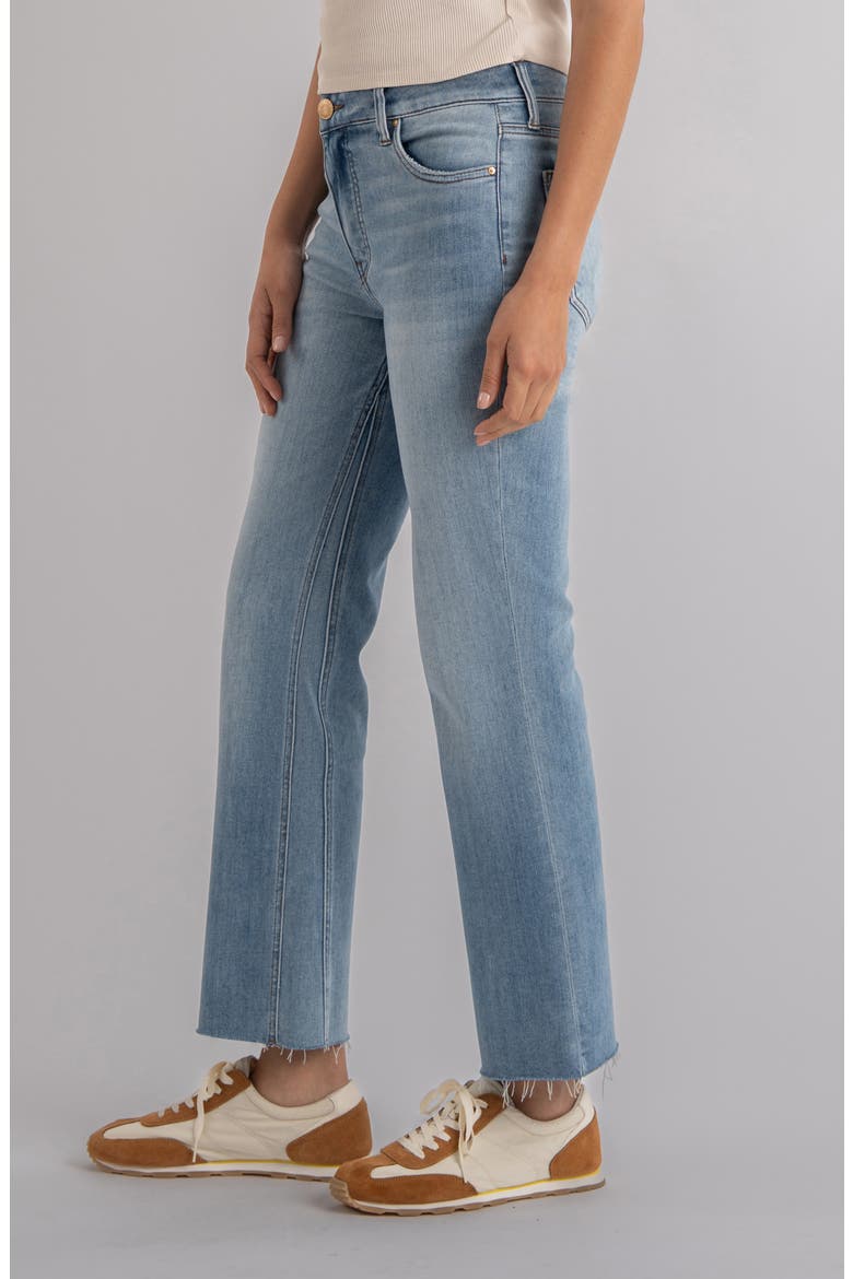Kelsey Raw Hem Ankle Flare Jeans, Alternate, color, HONEST