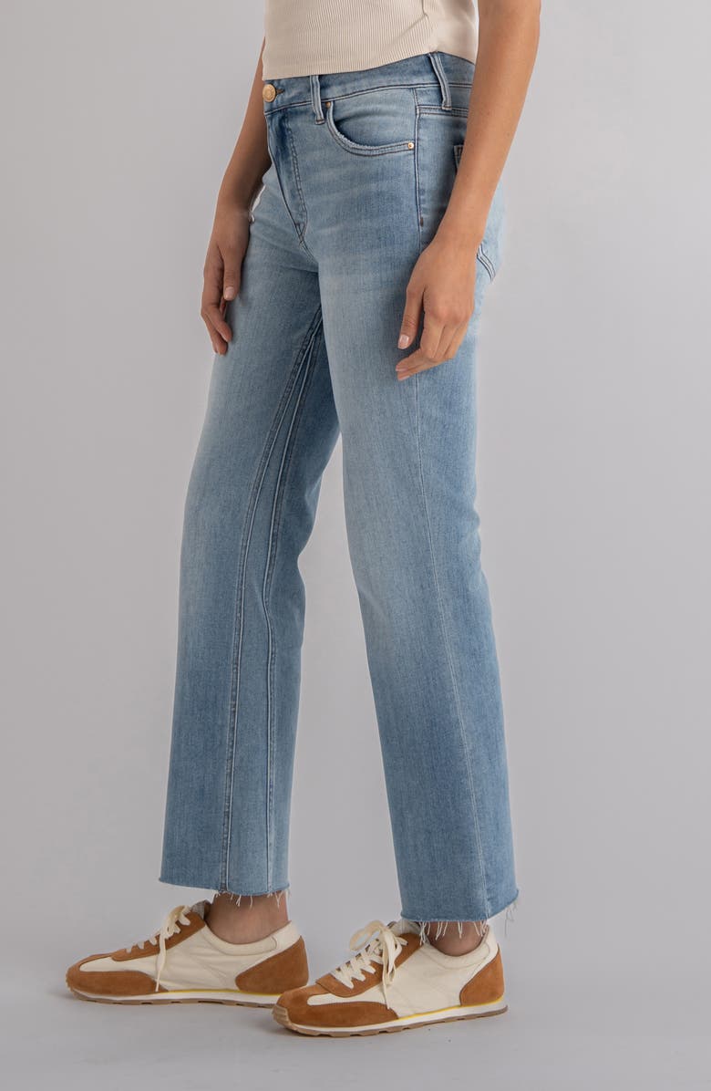 KUT from the Kloth Kelsey Raw Hem Ankle Flare Jeans, Alternate, color, Honest