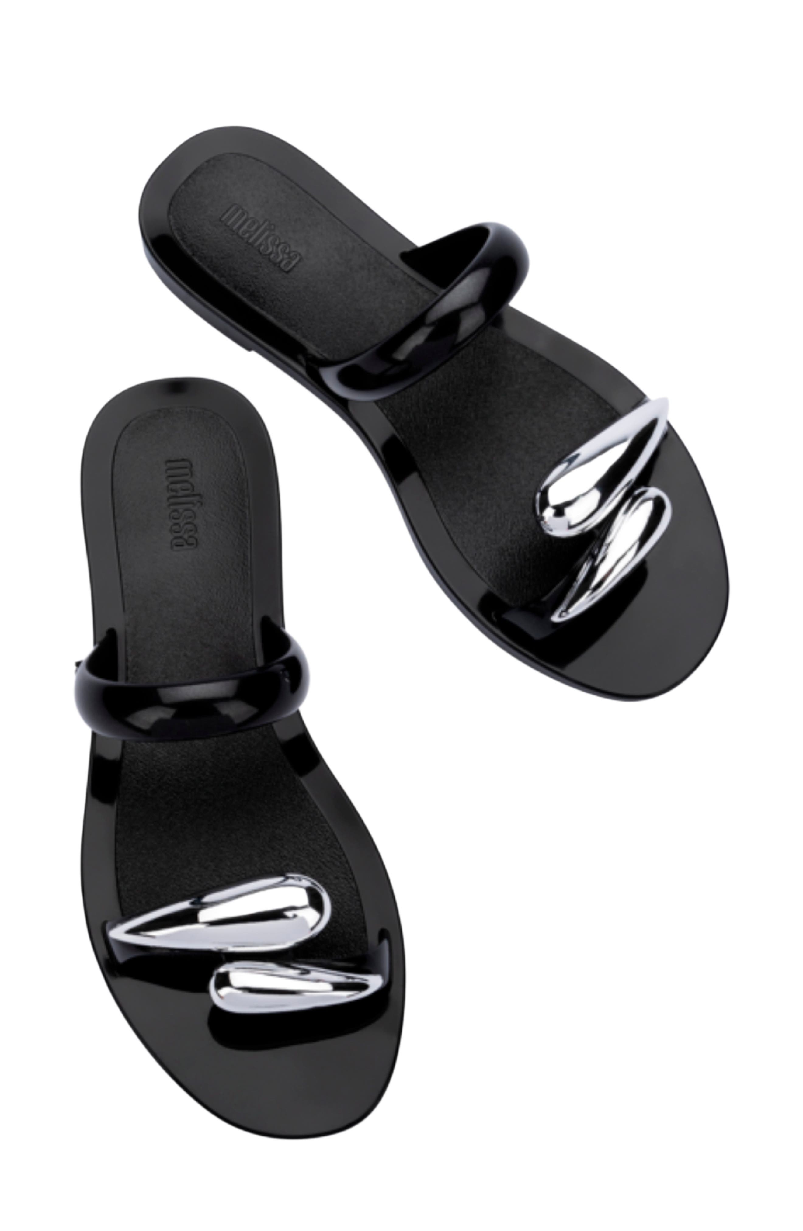Melissa Eden Slide Sandal, Alternate, color, Black