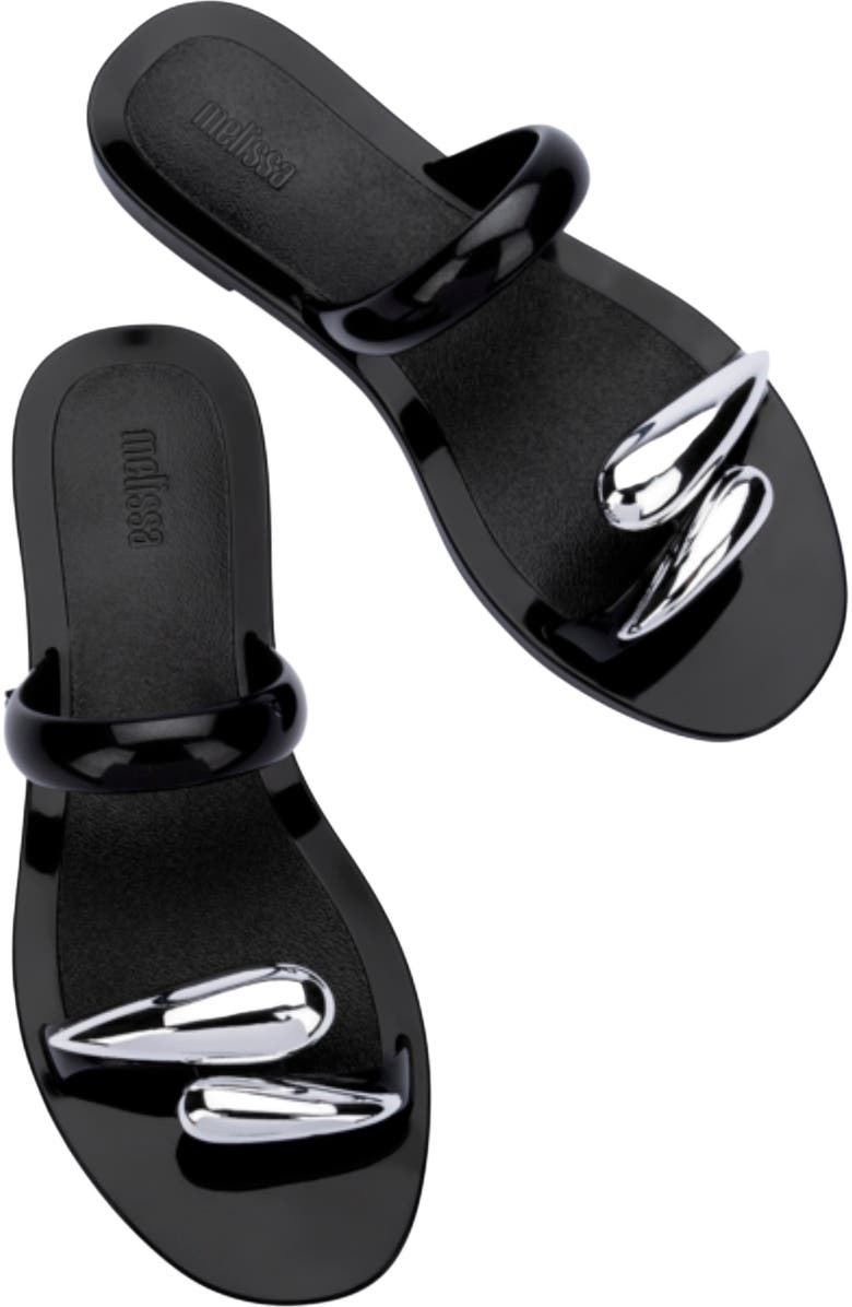 Melissa Eden Slide Sandal, Alternate, color, Black