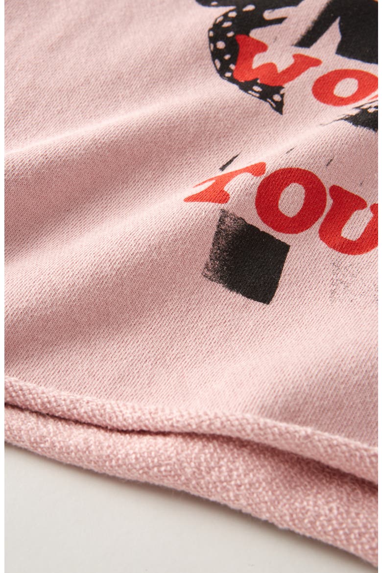 Kids' Graphic Raw Hem Crop Crewneck Sweatshirt, Alternate, color, PINK NIGHT OLIVIA RODRIGO