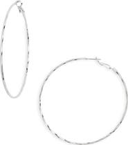 NORDSTROM RACK Textured Wire Hoop Earrings