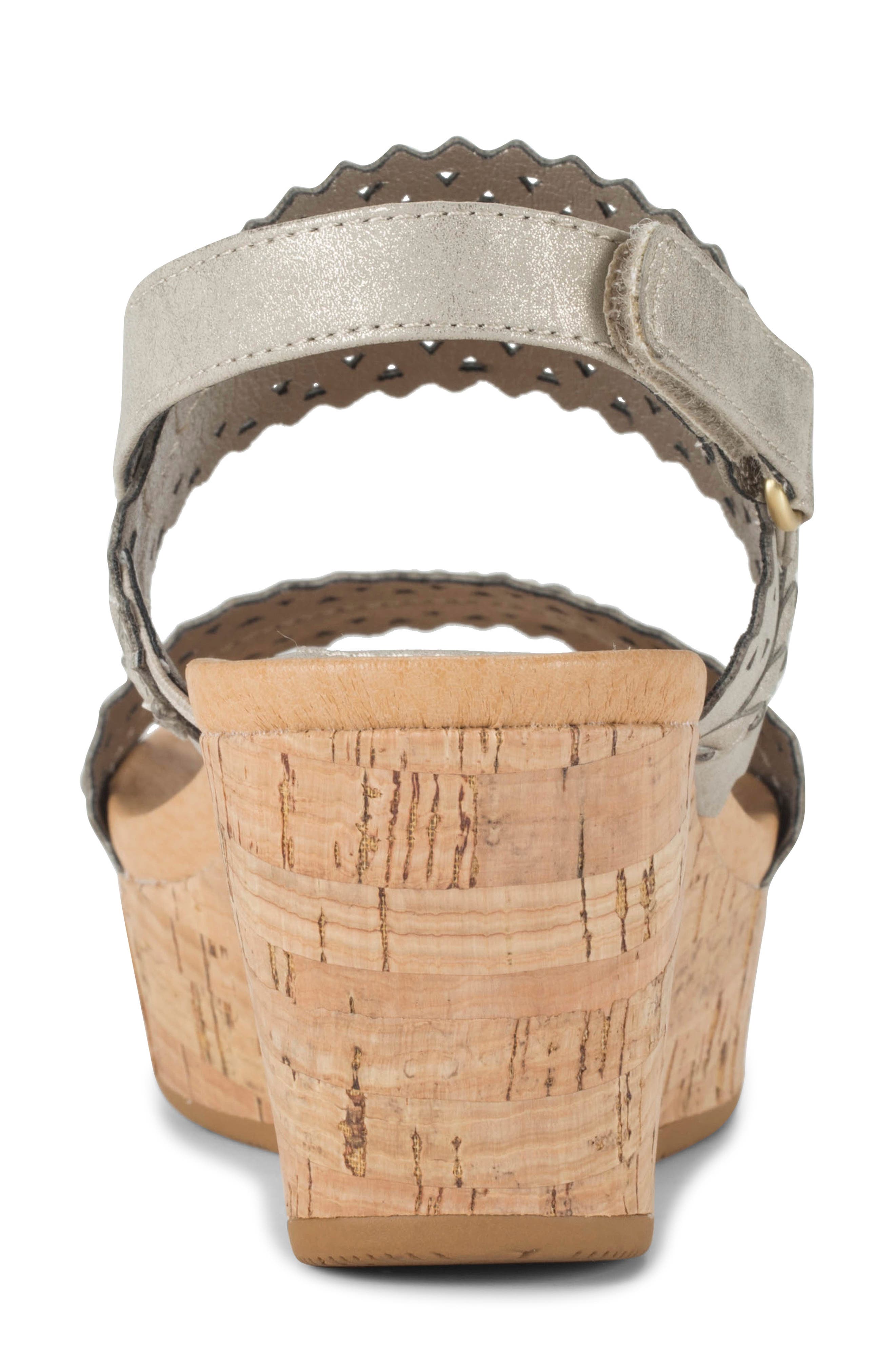 BARETRAPS Rene Slingback Platform Wedge Sandal, Alternate, color, Champagne