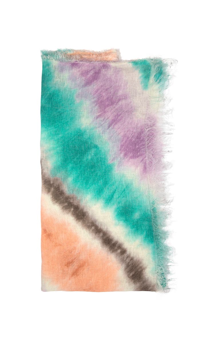 Faherty tie dye printed oblong, Alternate, color, Egret Multi