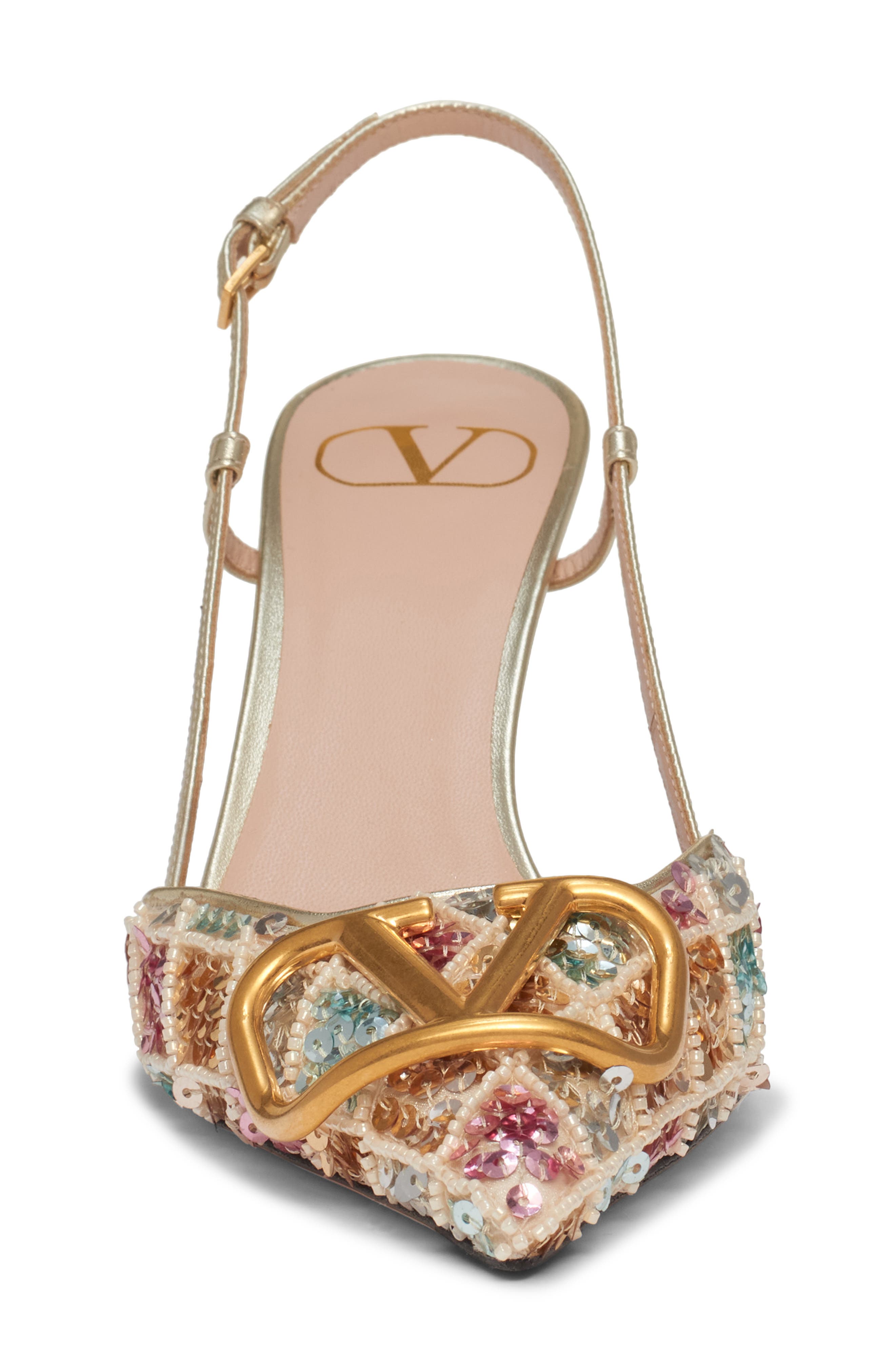 Valentino Garavani VLOGO Signature Slingback Pump, Alternate, color, Y5d Multicolor/Platino