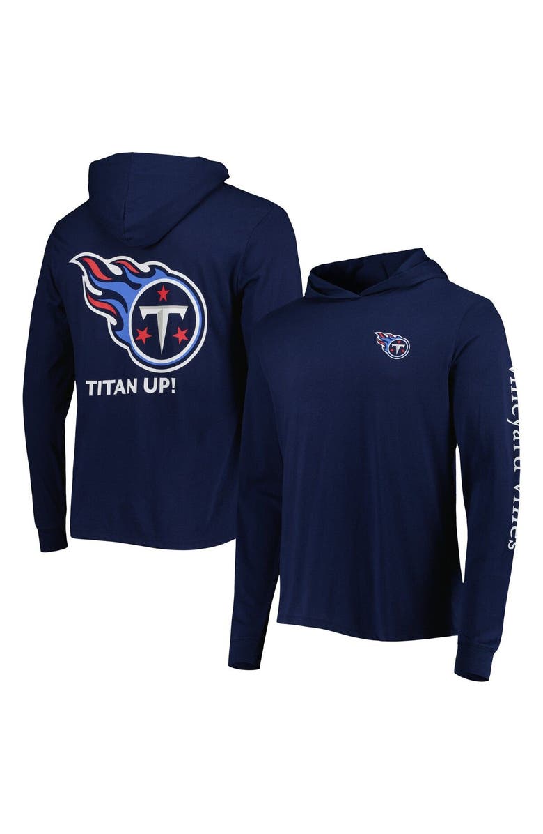 vineyard vines Men's Vineyard Vines Navy Tennessee Titans Local Long Sleeve Hoodie T-Shirt, Main, color, Navy