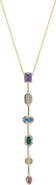 Spero London Kaleidoscope Y Lariat Sterling Silver Drop Necklace