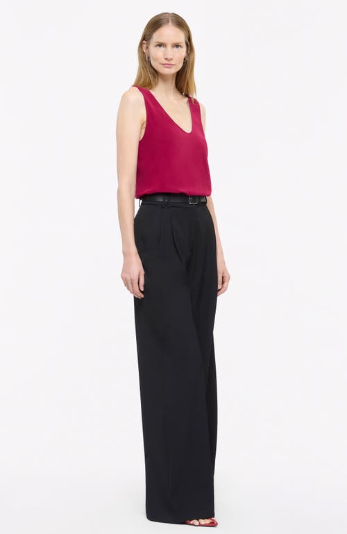 Another Tomorrow Silk Tank In Magenta