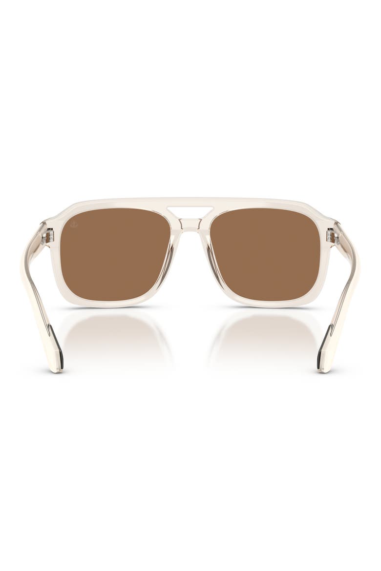 Vantos 56mm Polarized Mirrored Pillow Sunglasses, Alternate, color, BUTTER / BROWN MIRROR GOLD