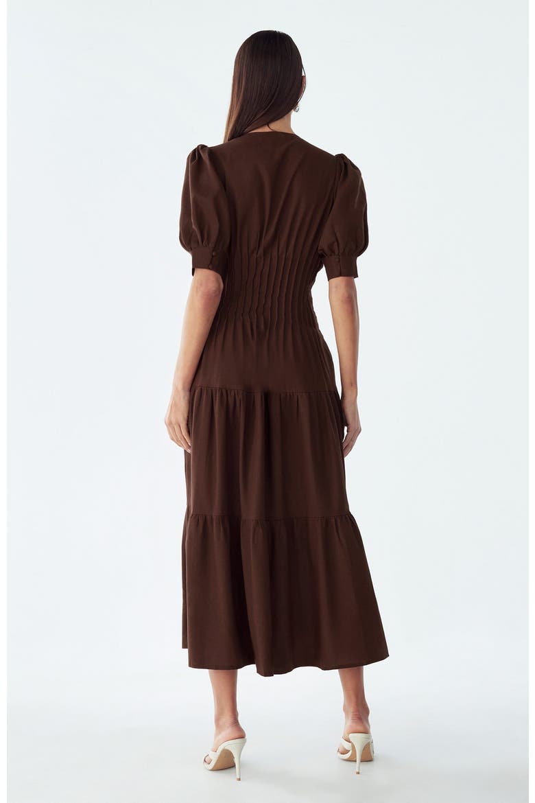 Apple Midi Dress, Alternate, color, Chocolate
