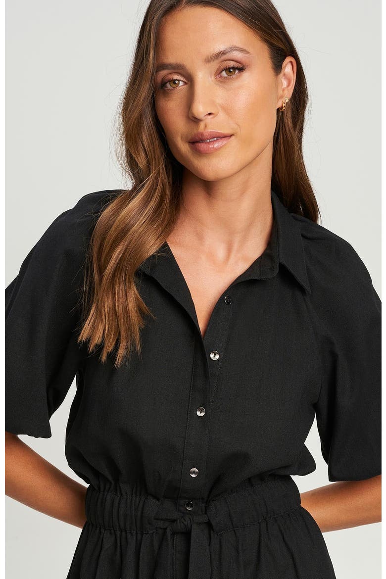 Orchid Shirt Dress, Alternate, color, Black