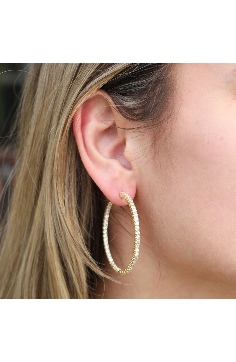 LuvMyJewelry Helios 14K Yellow Gold Diamond HoopEarrings - 4.05 Cts, Alternate, color, 14K Yellow Gold