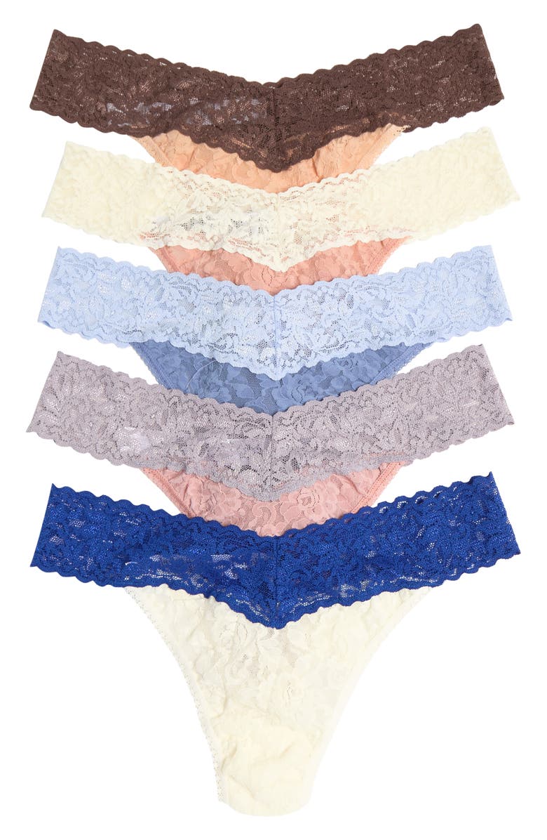 Hanky Panky Confetti Original Rise Thongs - Pack of 5, Main, color, 
