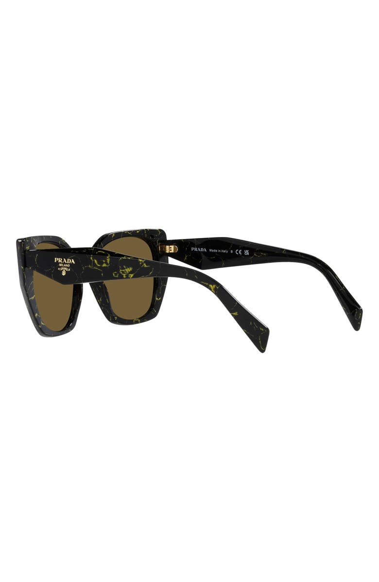 Prada 50mm Small Rectangular Sunglasses, Alternate, color, Dark Brown