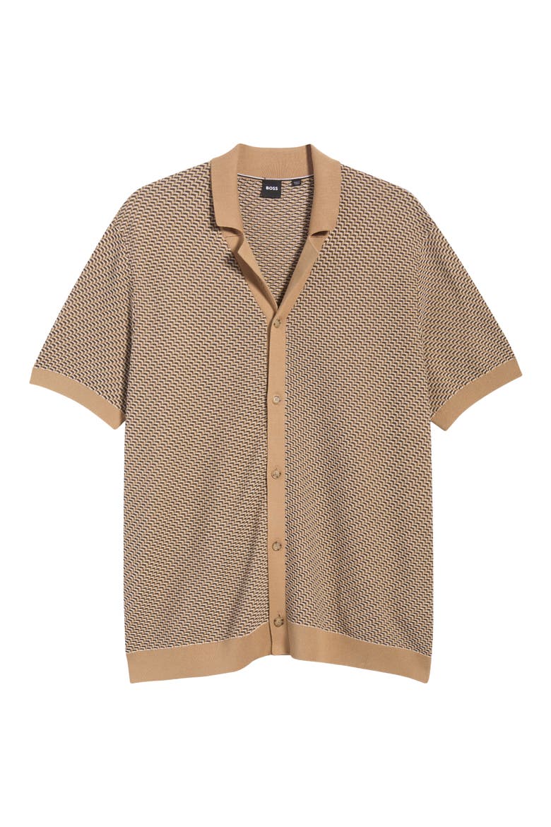 Lomare Cotton Button-Up Sweater, Main, color, MEDIUM BEIGE