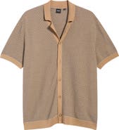 BOSS Lomare Cotton Button-Up Sweater