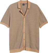 BOSS Lomare Cotton Button-Up Sweater