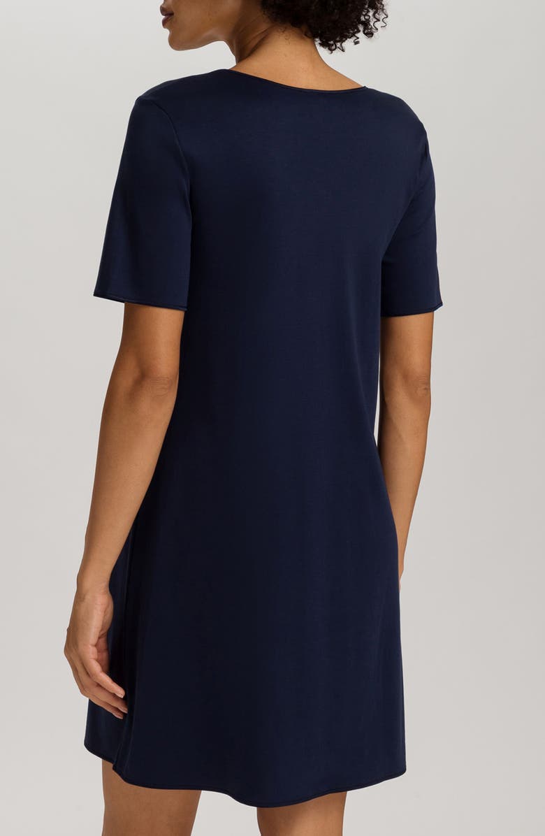 Hanro Cotton Jersey Nightshirt, Alternate, color, Deep Navy