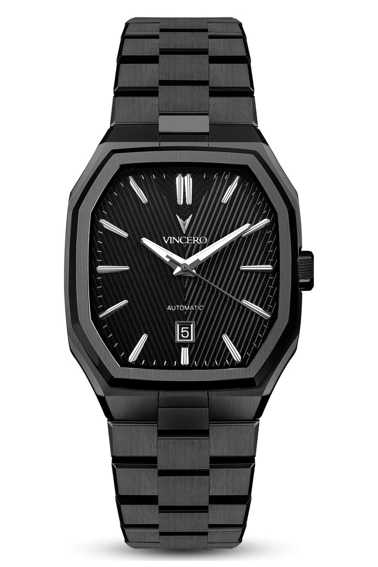 Inception Vertigo Automatic Bracelet Watch, 38mm, Main, color, BLACK