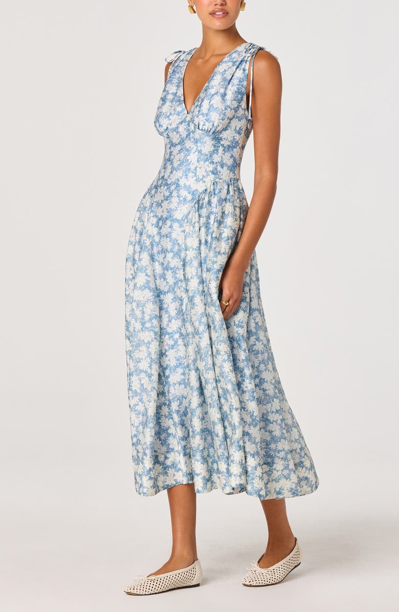 ASTR the Label Emmery Floral Dress, Alternate, color, Blue Floral