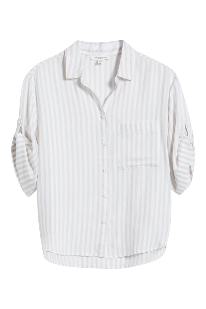 Murphy Stripe Button-Up Shirt, Alternate, color, DRY ALMOND