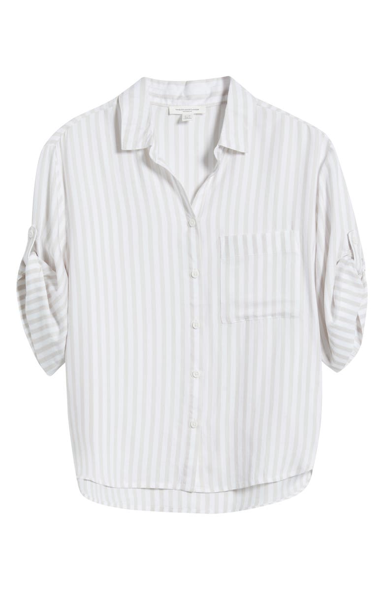 beachlunchlounge Murphy Stripe Button-Up Shirt, Alternate, color, 
