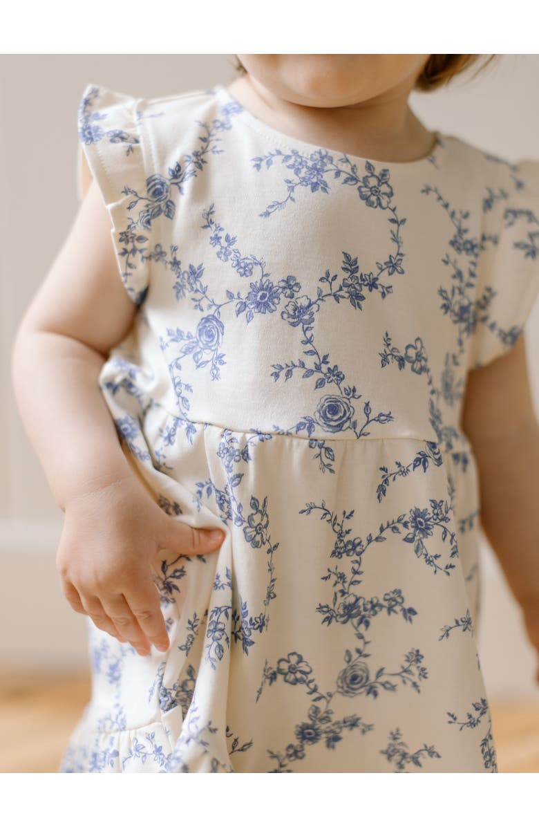 Colored Organics Organic Cotton Tilly Tiered Dress, Alternate, color, Nicola Floral / Beige